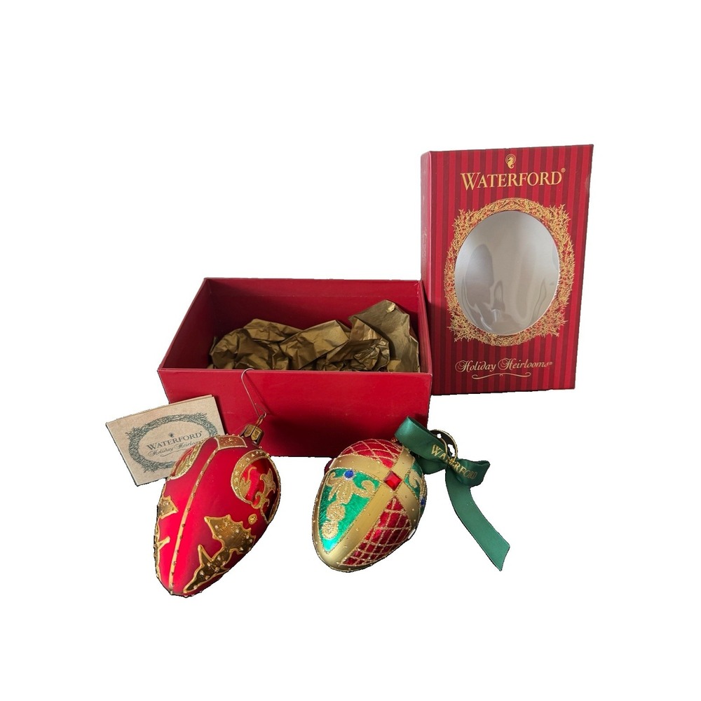 Waterford Holiday Heirlooms Winter Wonderland Limited Edition Ornament Set Of 2